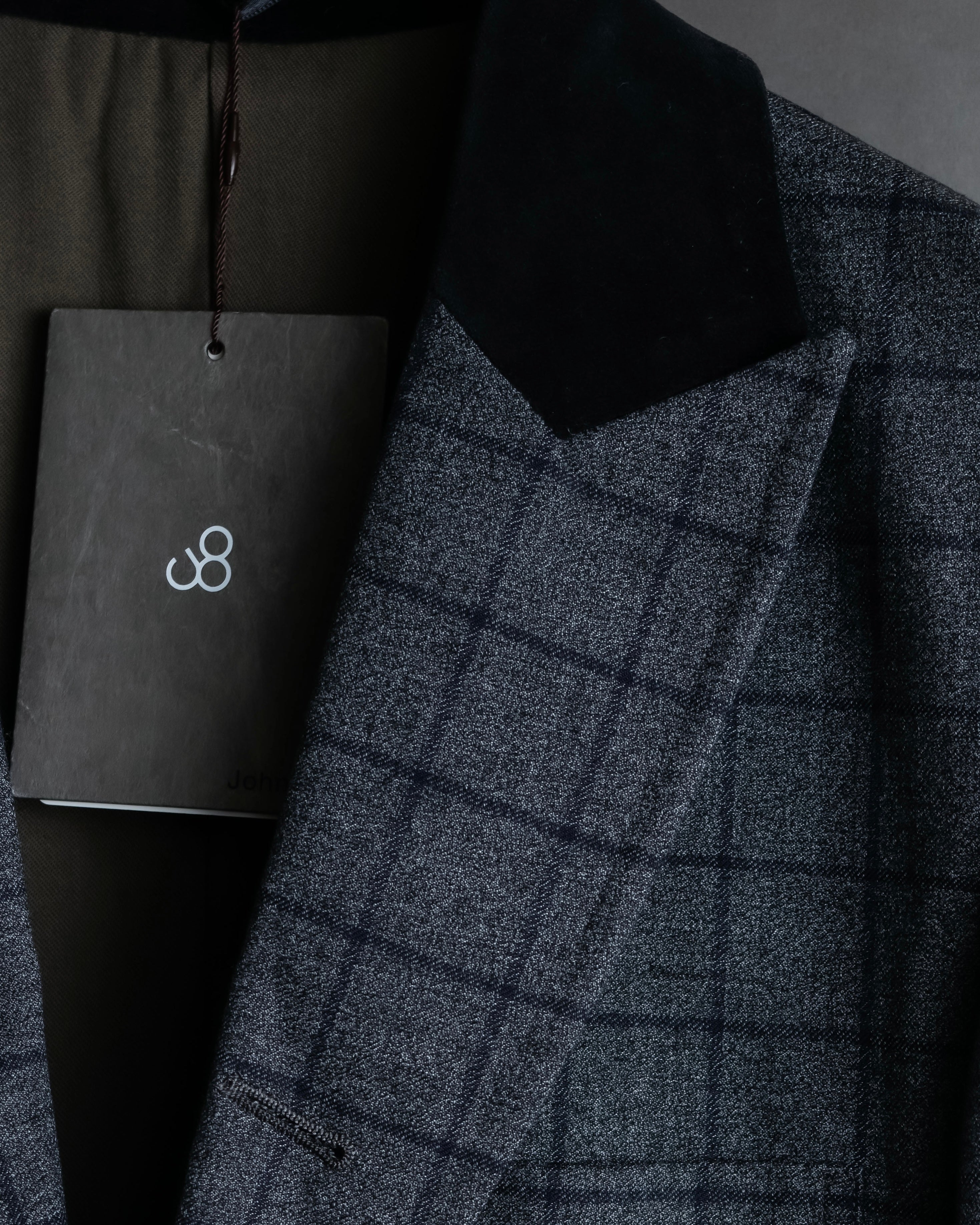 "JOHNBULL" Velvet collar design chesterfield coat