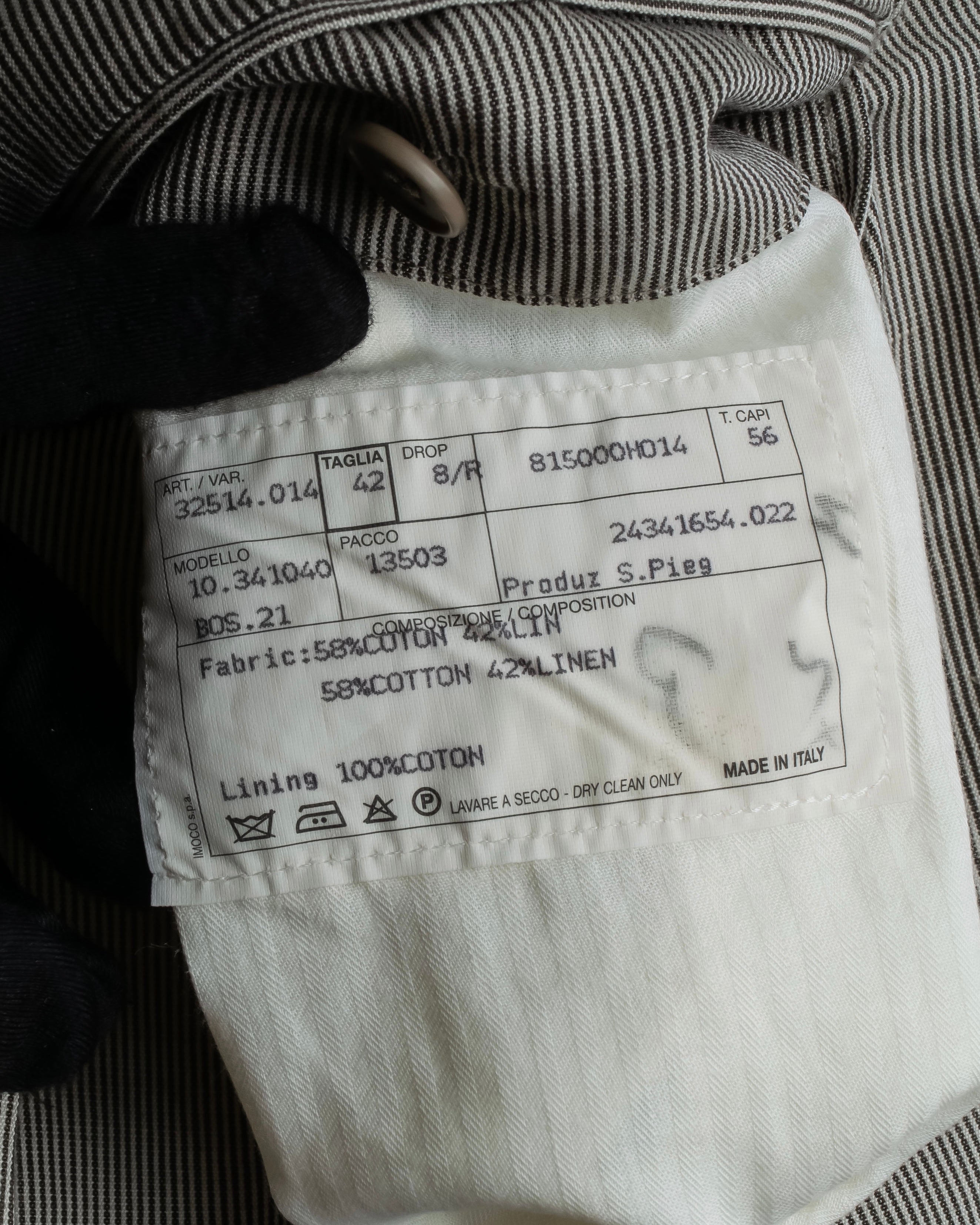 "HERMES" Cotton linen wide tapered slacks