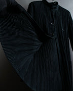 "ISSEY MIYAKE" Pleated vertical line shirt jacket