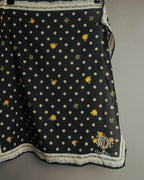 “Christian Dior” 90’s-00’s Romantic dot floral handkerchief scarf
