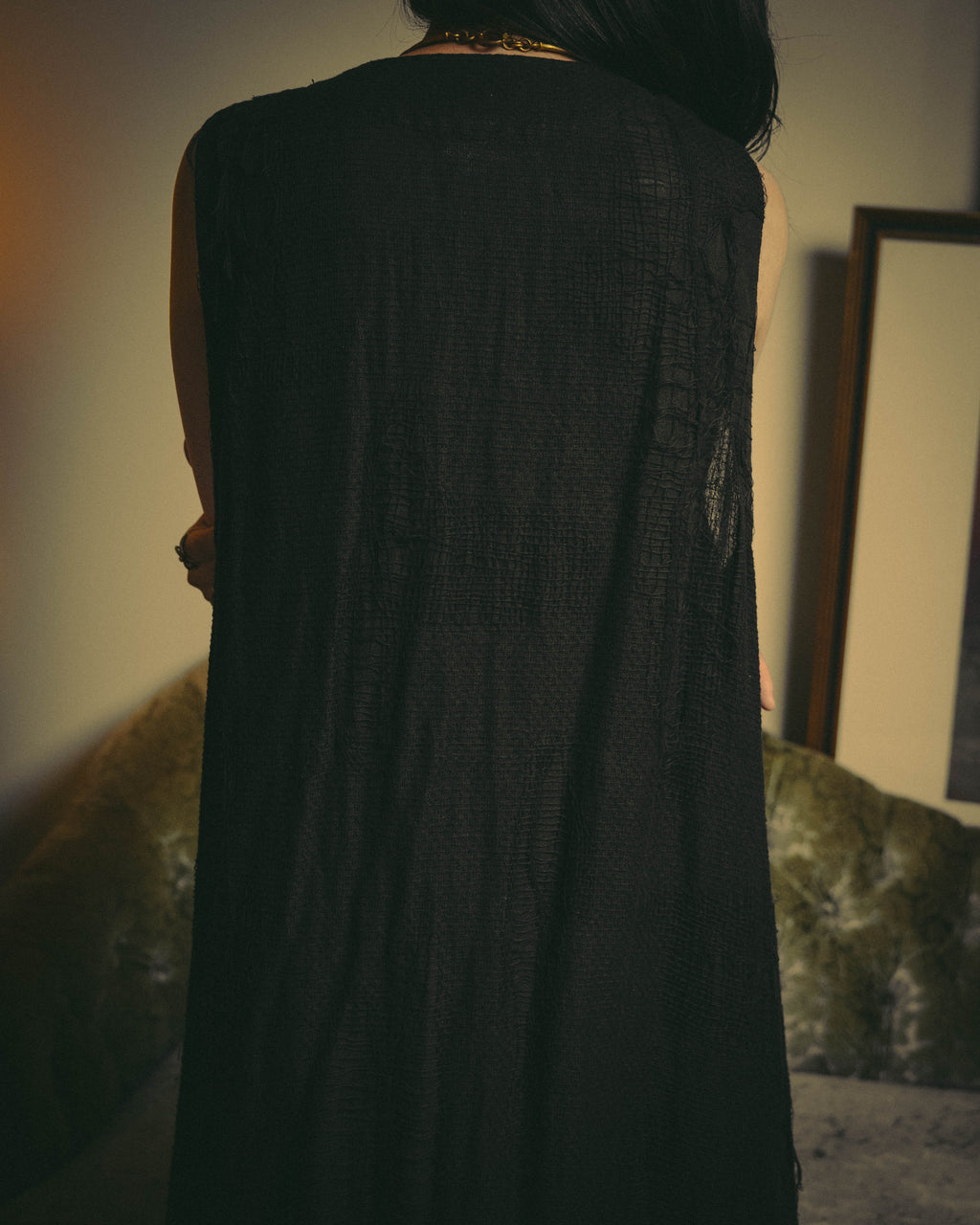 -SPECIAL- "Y's" 21SS Textured sleeveless long vest