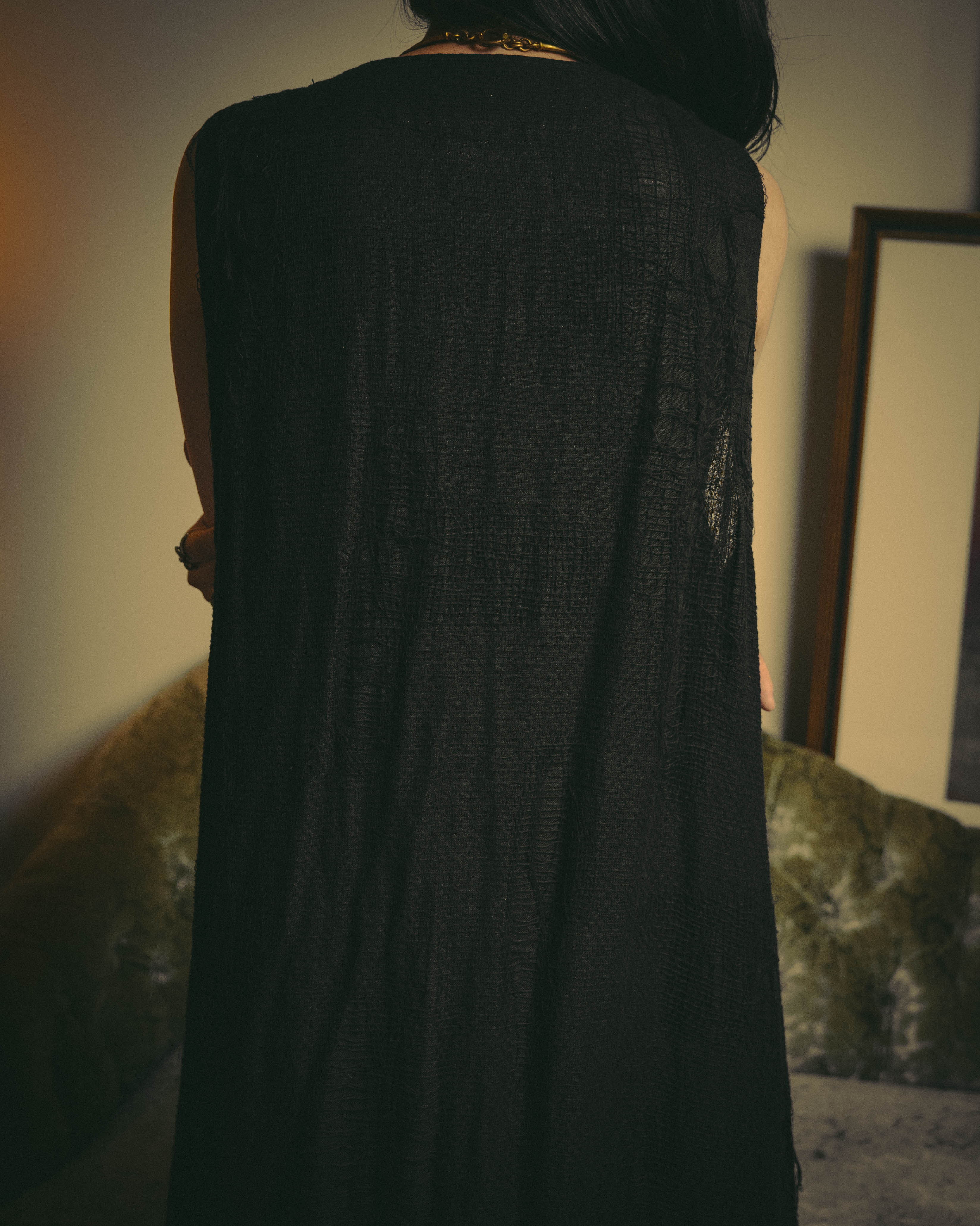 -SPECIAL- "Y's" 21SS Textured sleeveless long vest