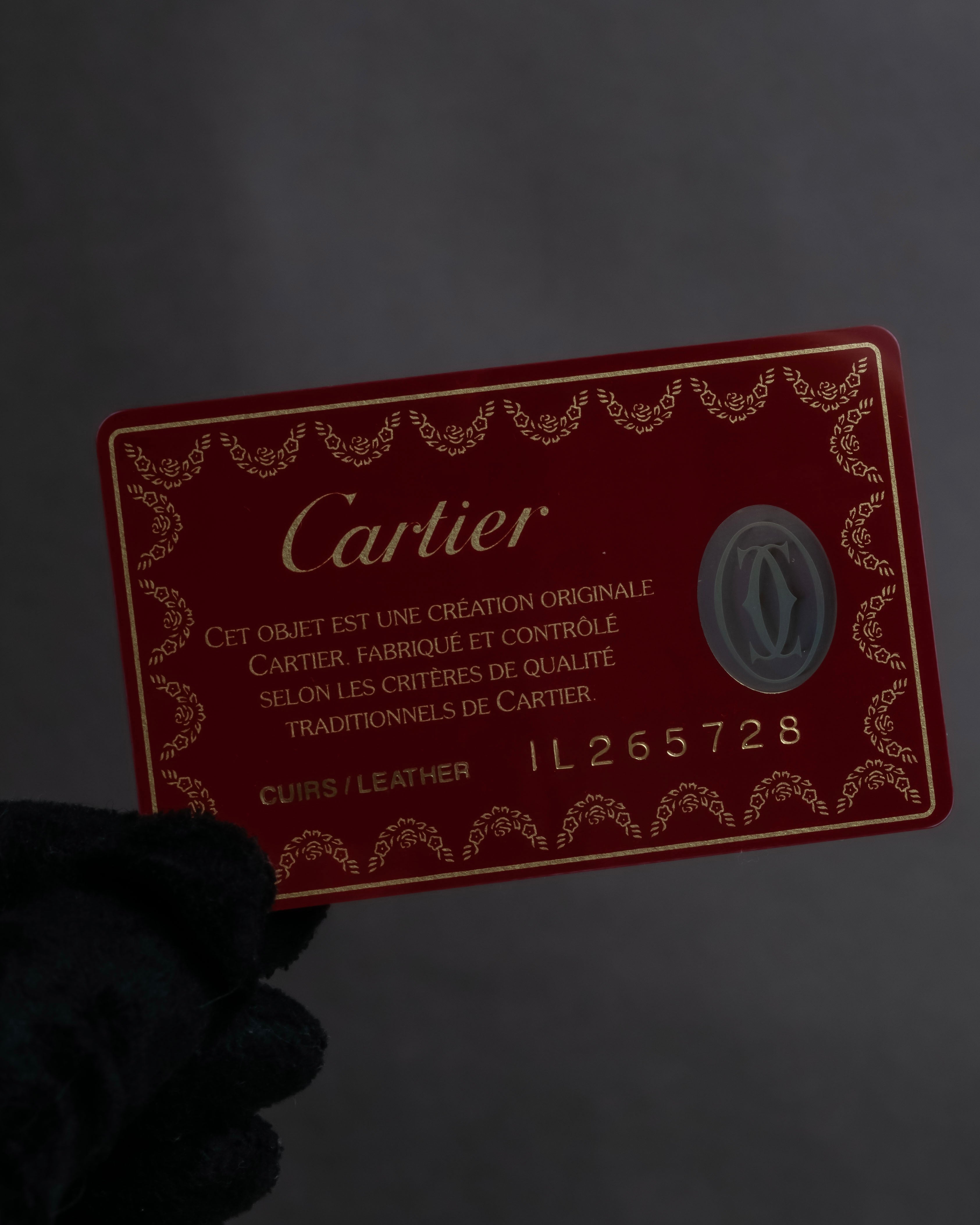 "Cartier" Gold metal buckle design leather belt