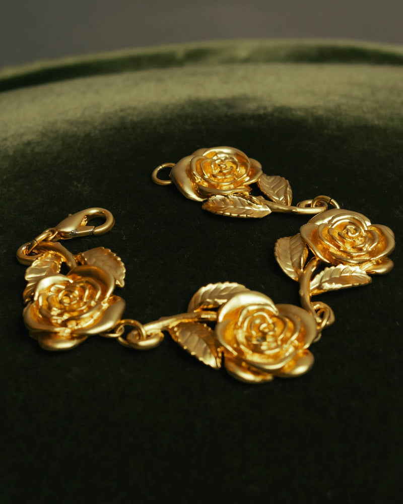 “KENZO” 90’s-00’s sculptural rose motif bracelet