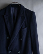 "BALENCIAGA" Peak lapel double-breasted chester coat