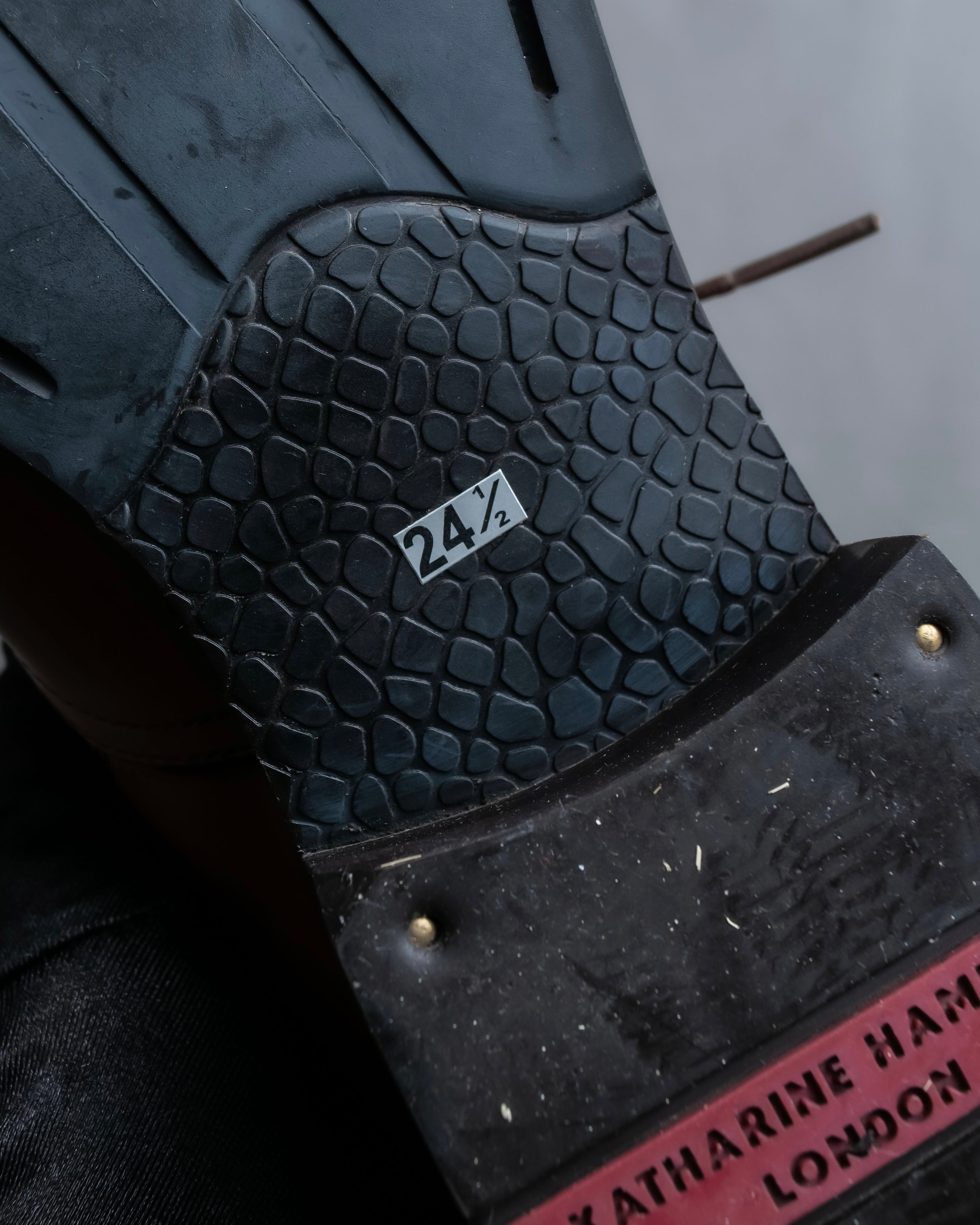 "KATHARINE HAMNETT" Perforated square toe lace-up leather shoes