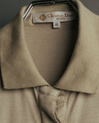 “Christian Dior” 90’s Gathered fly-front jersey blouse