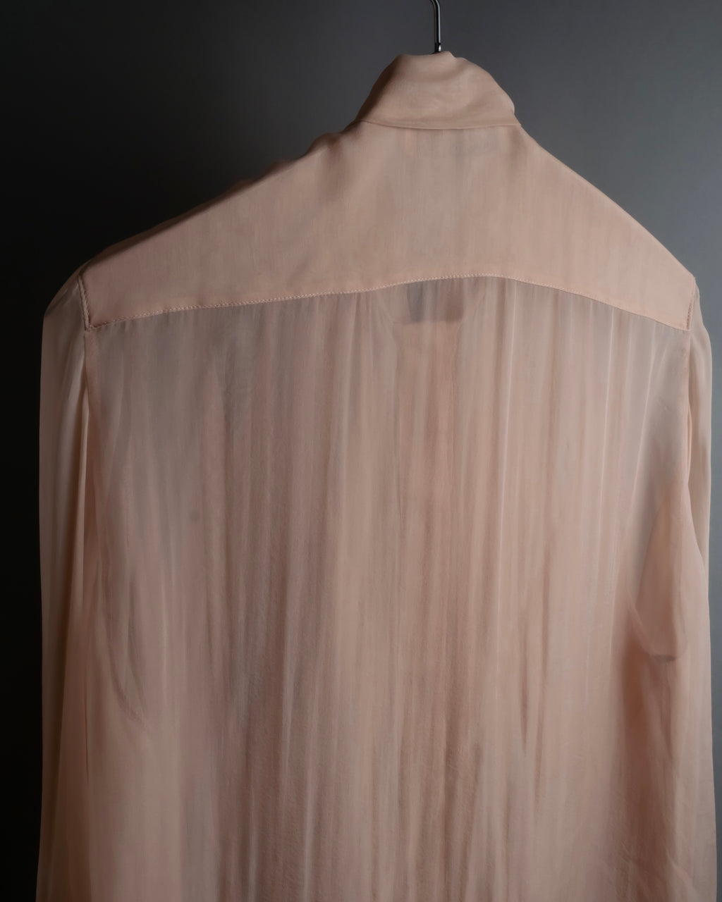 "VALENTINO" Ruffle detail sheer bowtie blouse
