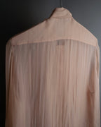 "VALENTINO" Ruffle detail sheer bowtie blouse