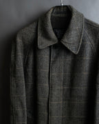 "BURBERRYS" Fine check pattern herringbone coat