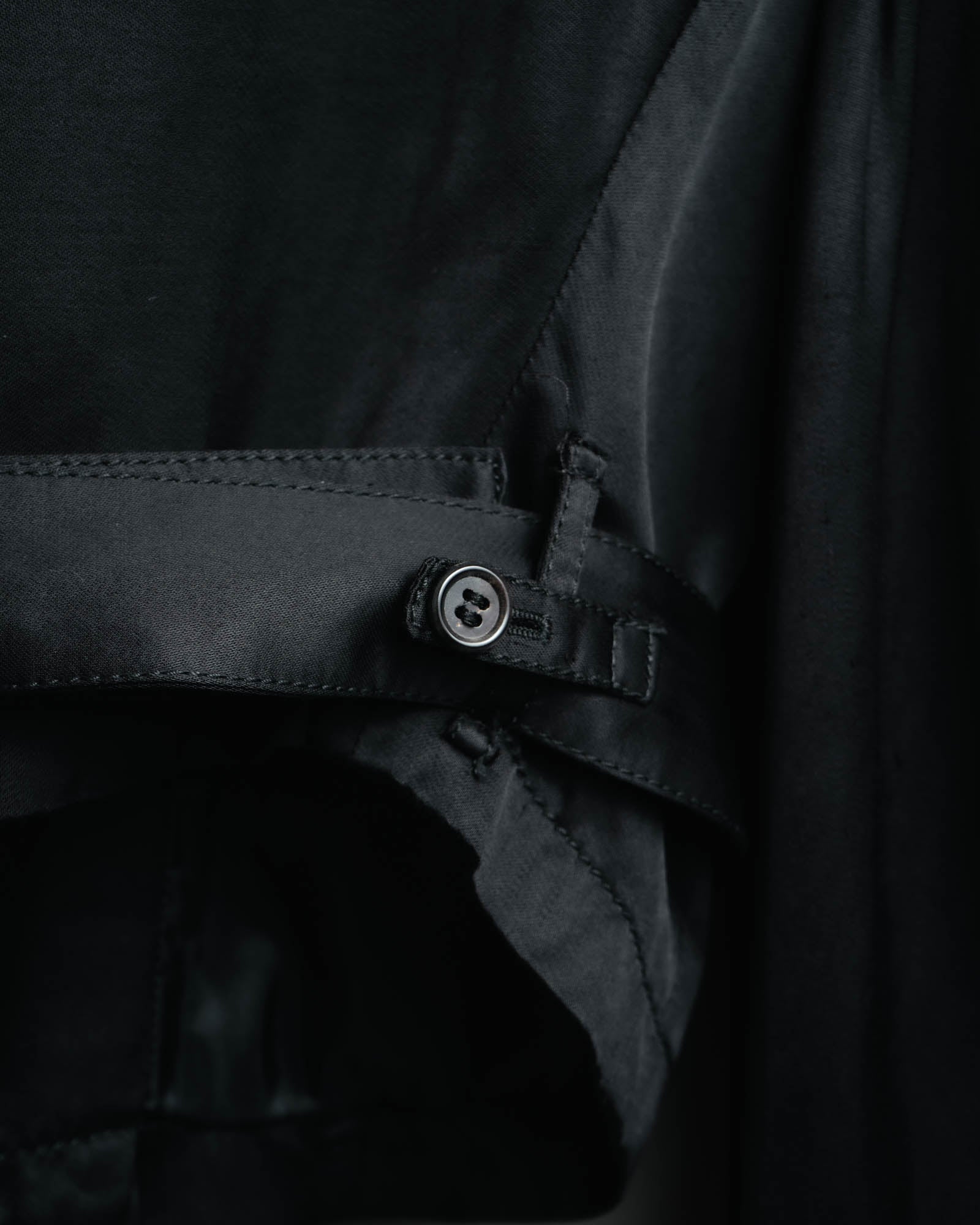 -SPECIAL- “ANN DEMEULEMEESTER” Pre-2012 asymmetric cropped satin biker jacket