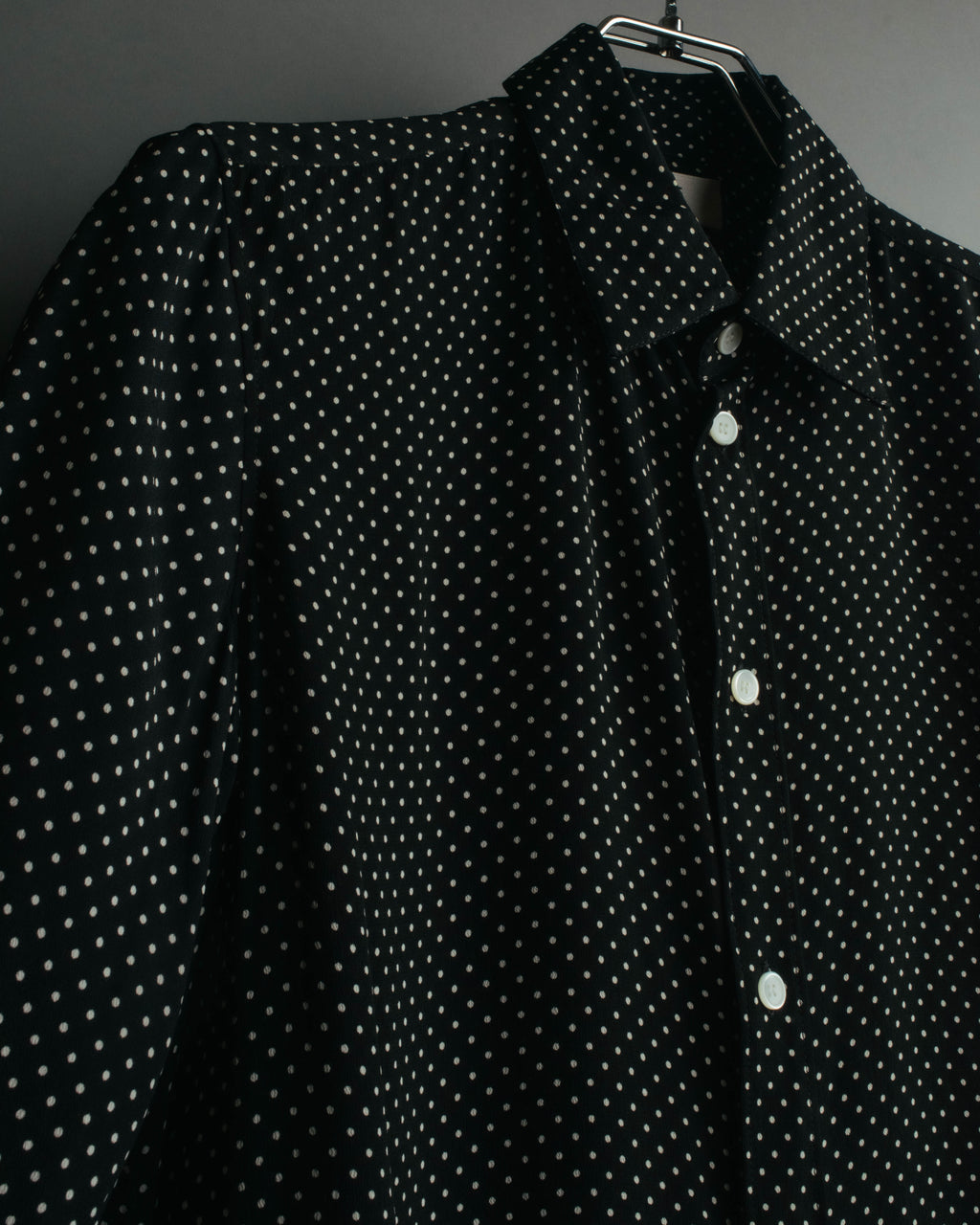 "CELINE" 2010's-2020's Polka dot viscose long sleeve shirt
