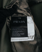 "PRADA" 2012AW Wool-mohair tailored jacket with contrast collar detail