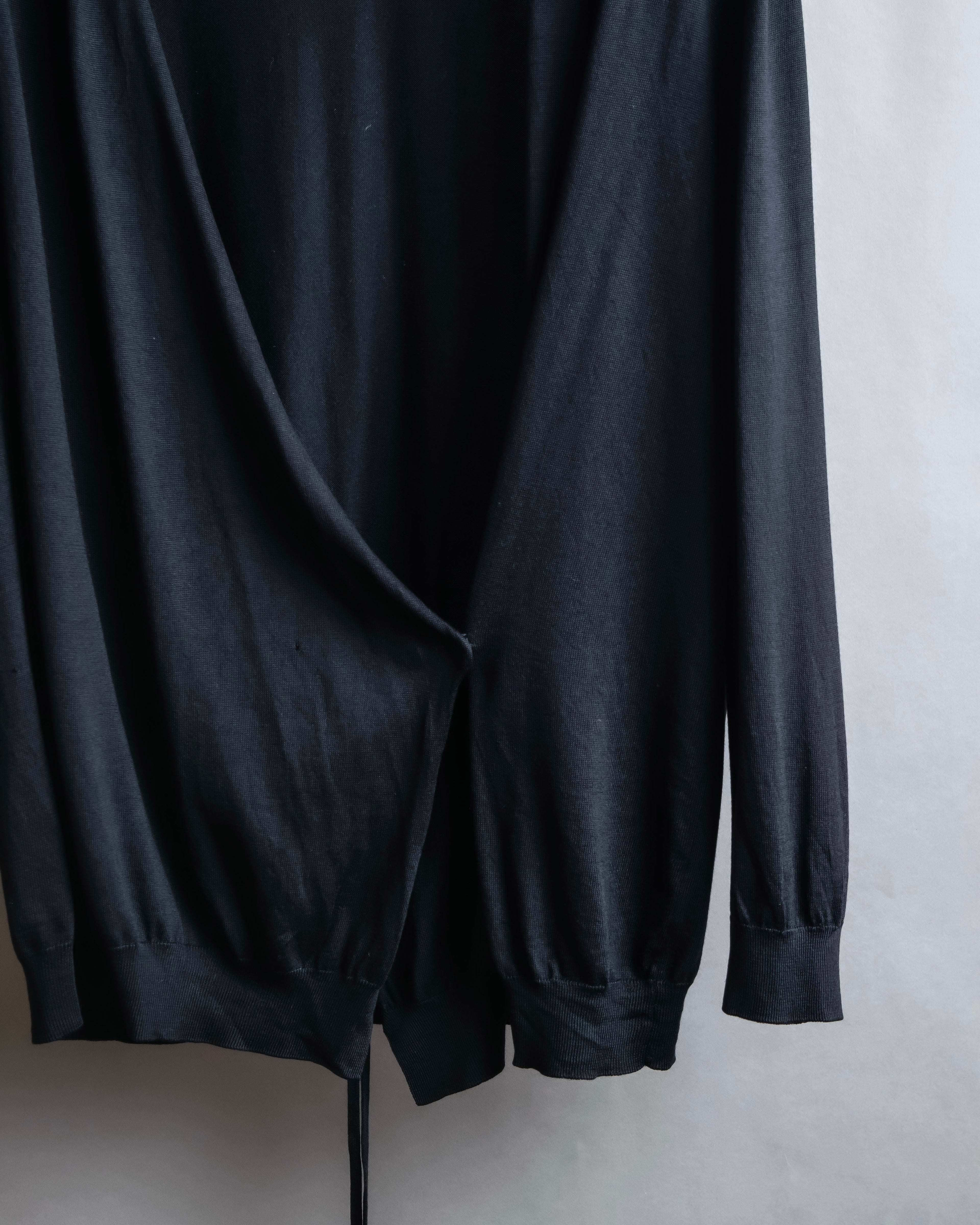 "DOLCE &amp; GABBANA" 100% silk snap button oversized cardigan