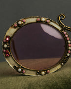 "Christian Dior" 70's-80's Vintage ornate jewel-embellished round sunglasses