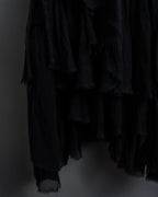 "MCQ Alexander McQueen" 06-10's Puffed sleeve gathered georgette long dress