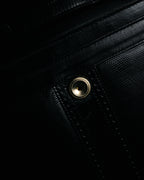 "Yves Saint Laurent" 80’s-90’s Lizard-embossed perforated leather shoulder bag