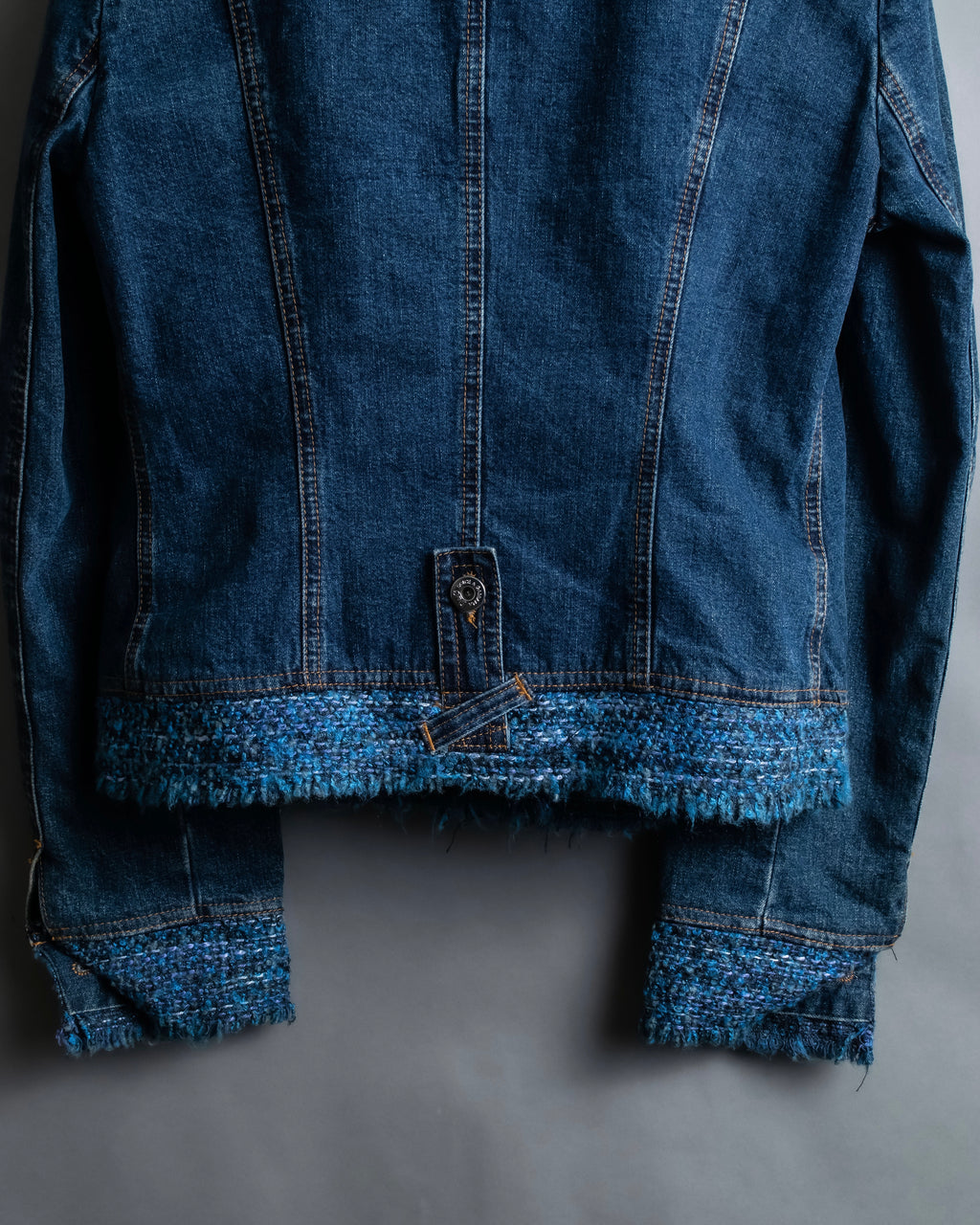 “D&amp;G” Tweed attached bijou button denim jacket