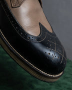 "KATHARINE HAMNETT" Wingtip design bicolor leather shoes