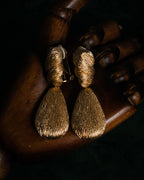 "Christian Dior" 70’s-80’s bark texture drop clip earrings