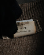 –SPECIAL– "HERMES" 90’s-00’s Double-faced reversible linen cotton cardigan