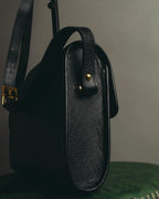 “Yves Saint Laurent” 90’s-00’s Cassandra logo one shoulder leather bag