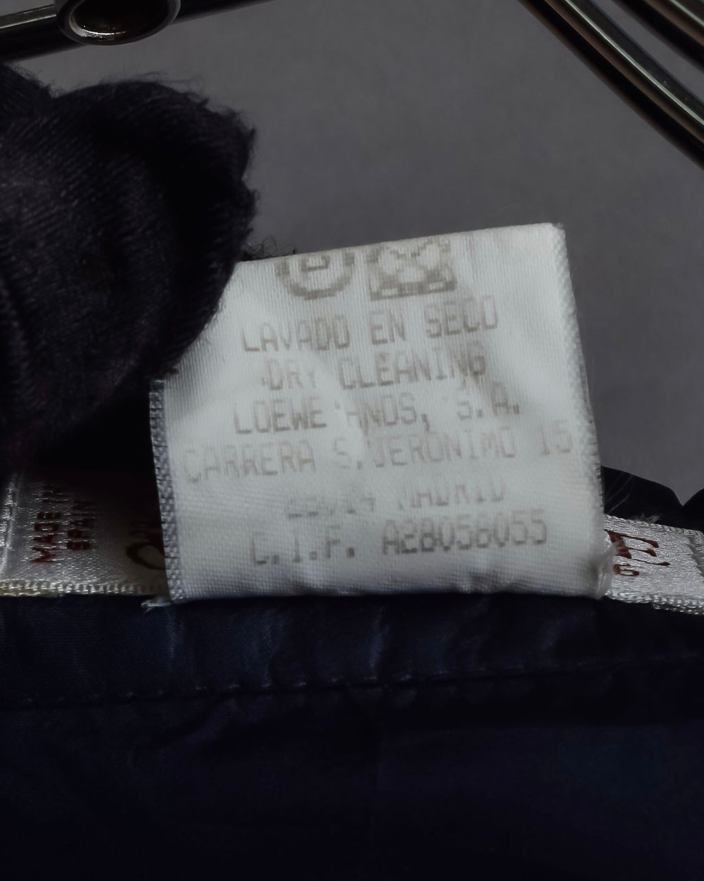 "LOEWE" 90's-00's Fly front silk shirt