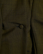 Henrik Vibskov/ Big Collar Short Sleeves Designed Shaped One Piece Khaki