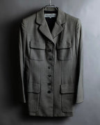"Christian Dior" Flap pocket detail military tailored jacket