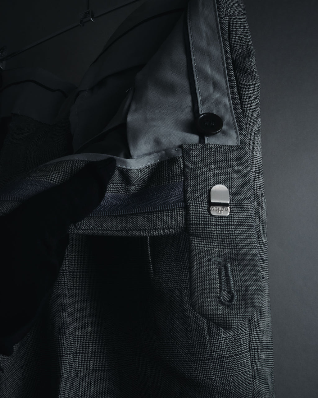 "YVES SAINT LAURENT" 80’s-90’s glen check tailored suit set