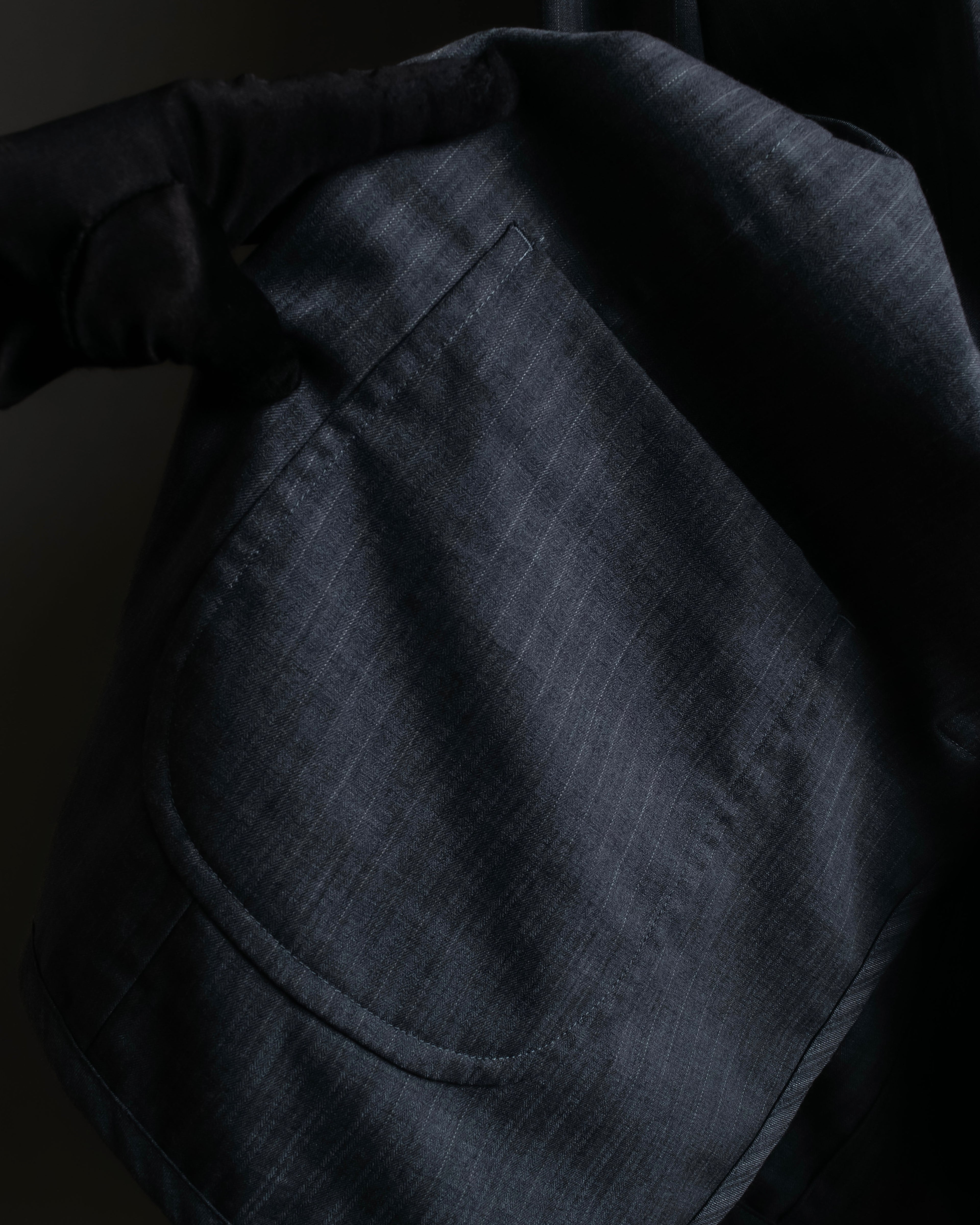 "COMME des GARCONS HOMME PLUS" 14SS modified lapel design striped jacket