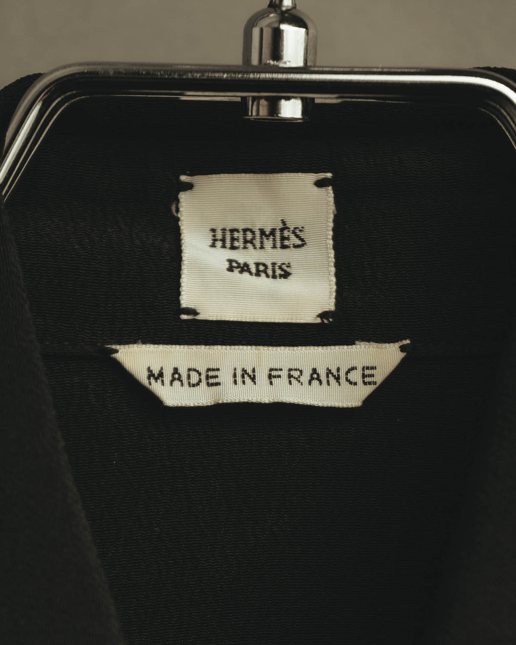 -SPECIAL- “HERMÈS“ 00’s-10’s Sleeveless silk draped shirt dress