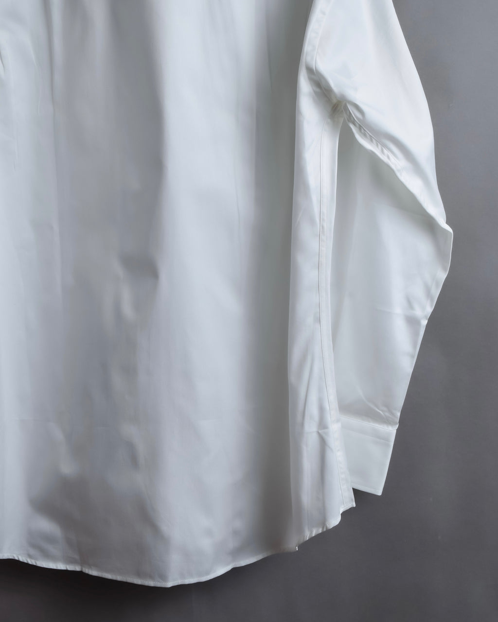 "GUCCI" Minimal collar detail white cotton shirt