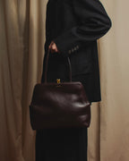 Bolso estructurado de cuero con marco Goji de "JIL SANDER"