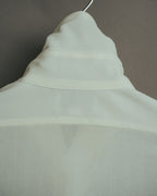 -MOOD Vintage Collections- 70’s-80’s Sheer stripe long point collar shirt