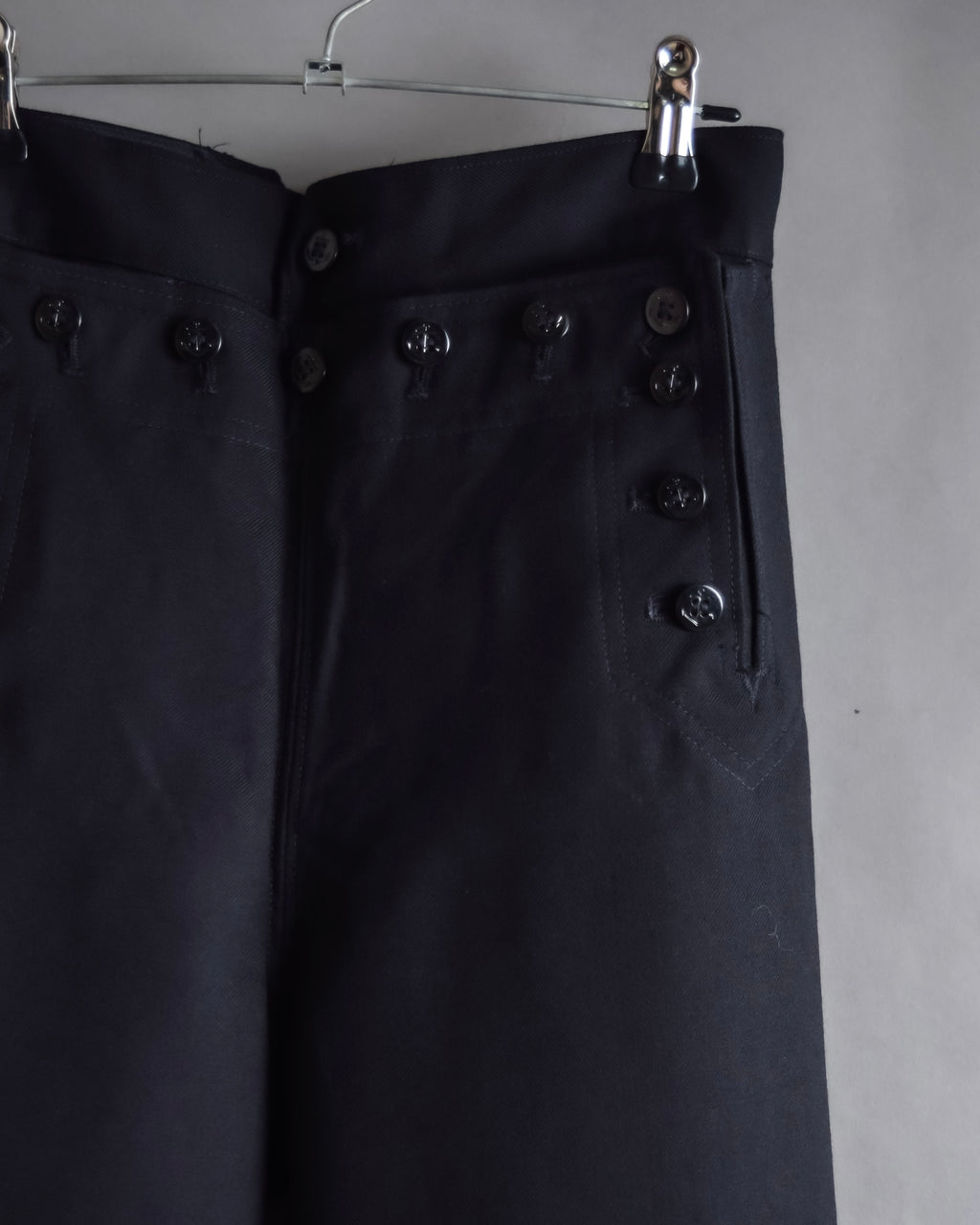 "US navy inspired lace back wide sailor pants"