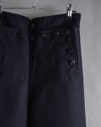 "US navy inspired lace back wide sailor pants"