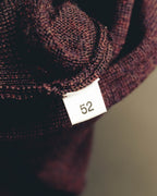 "GUCCI" 90's-00's Deep burgundy v-neck knit sweater