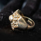 “Dior” Star shaped pearl gold ring