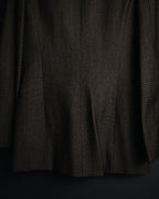 "GIANFRANCO FERRE STUDIO" 90’s-00’s Architectural hourglass herringbone tailored jacket
