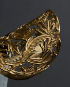 "Christian Dior" Botanical carving gold bangle