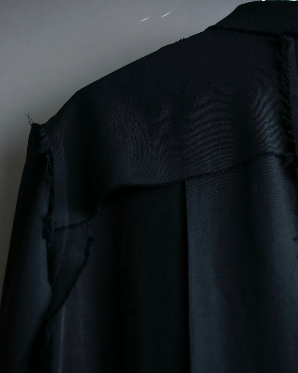 "B Yohji Yamamoto" Inside-out design super long shirt coat
