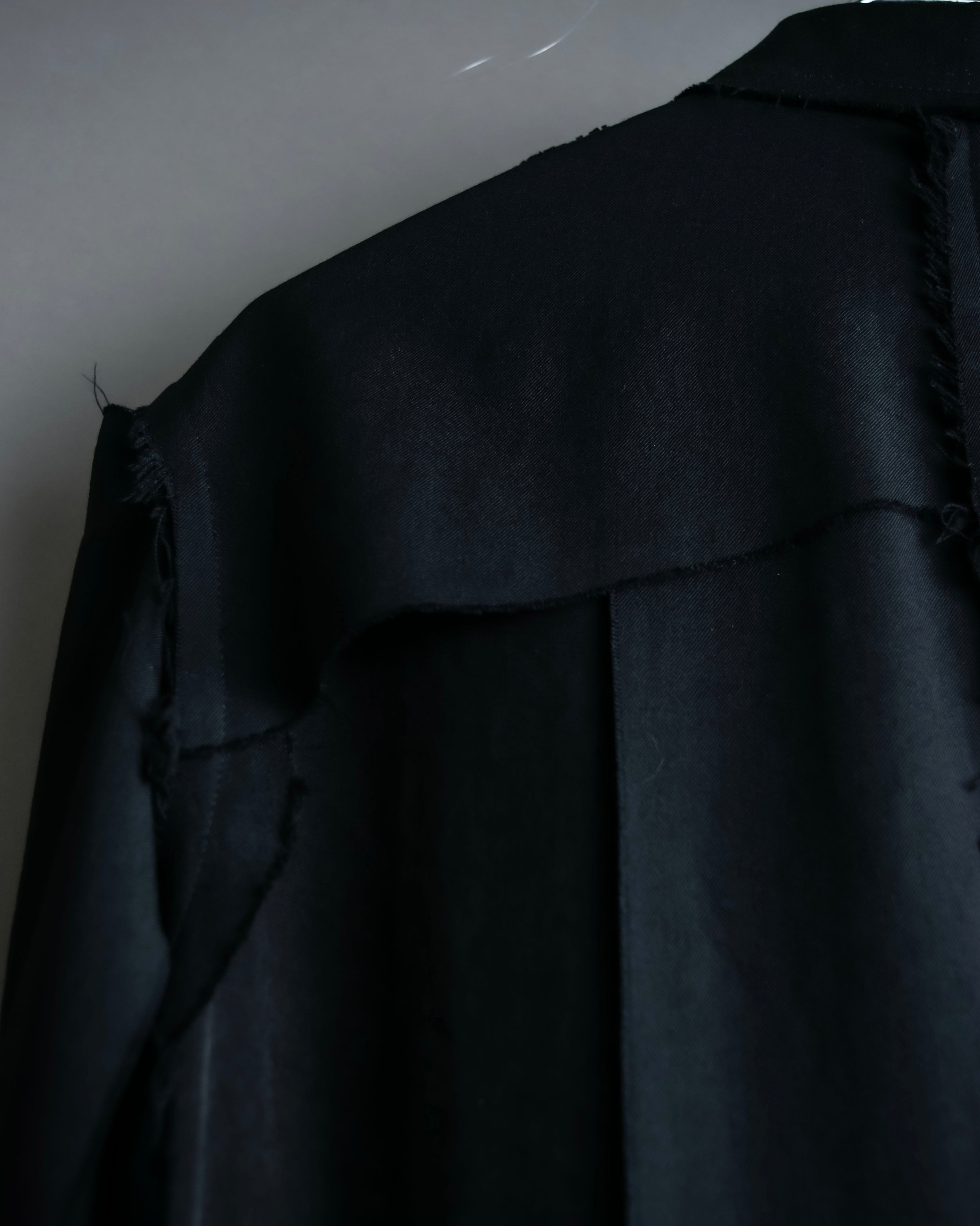 "B Yohji Yamamoto" Inside-out design super long shirt coat