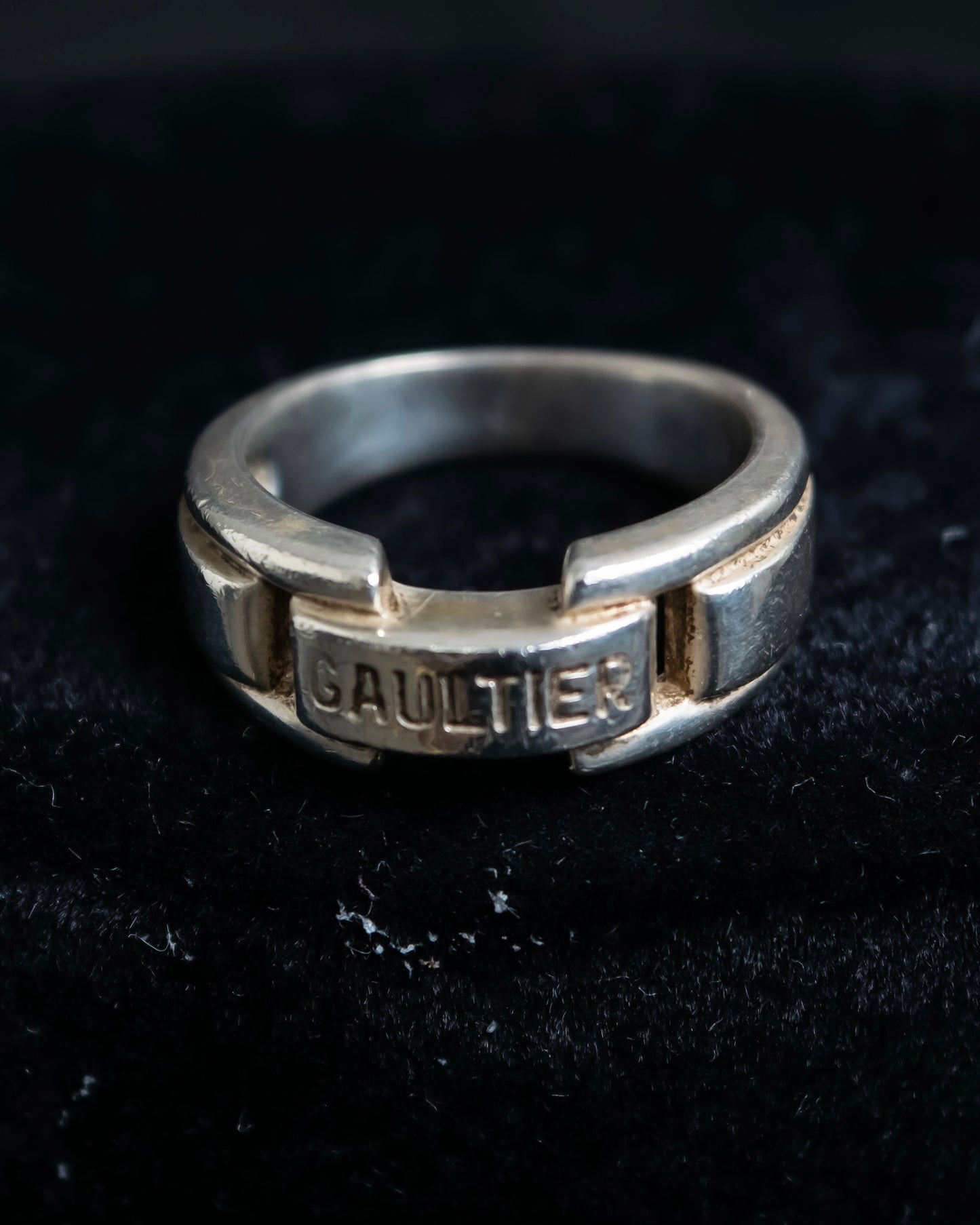 "JEAN PAUL GAULTIER" Logo engraved silver 925 ring