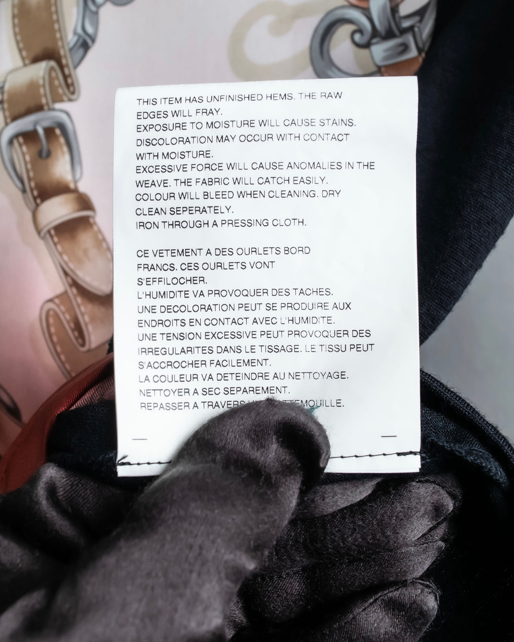 "COMME des GARCONS" Belt pattern docking design knit sew