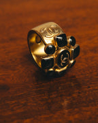 -SPECIAL- "CHANEL" 2007 AW Coco mark black cabochon ring