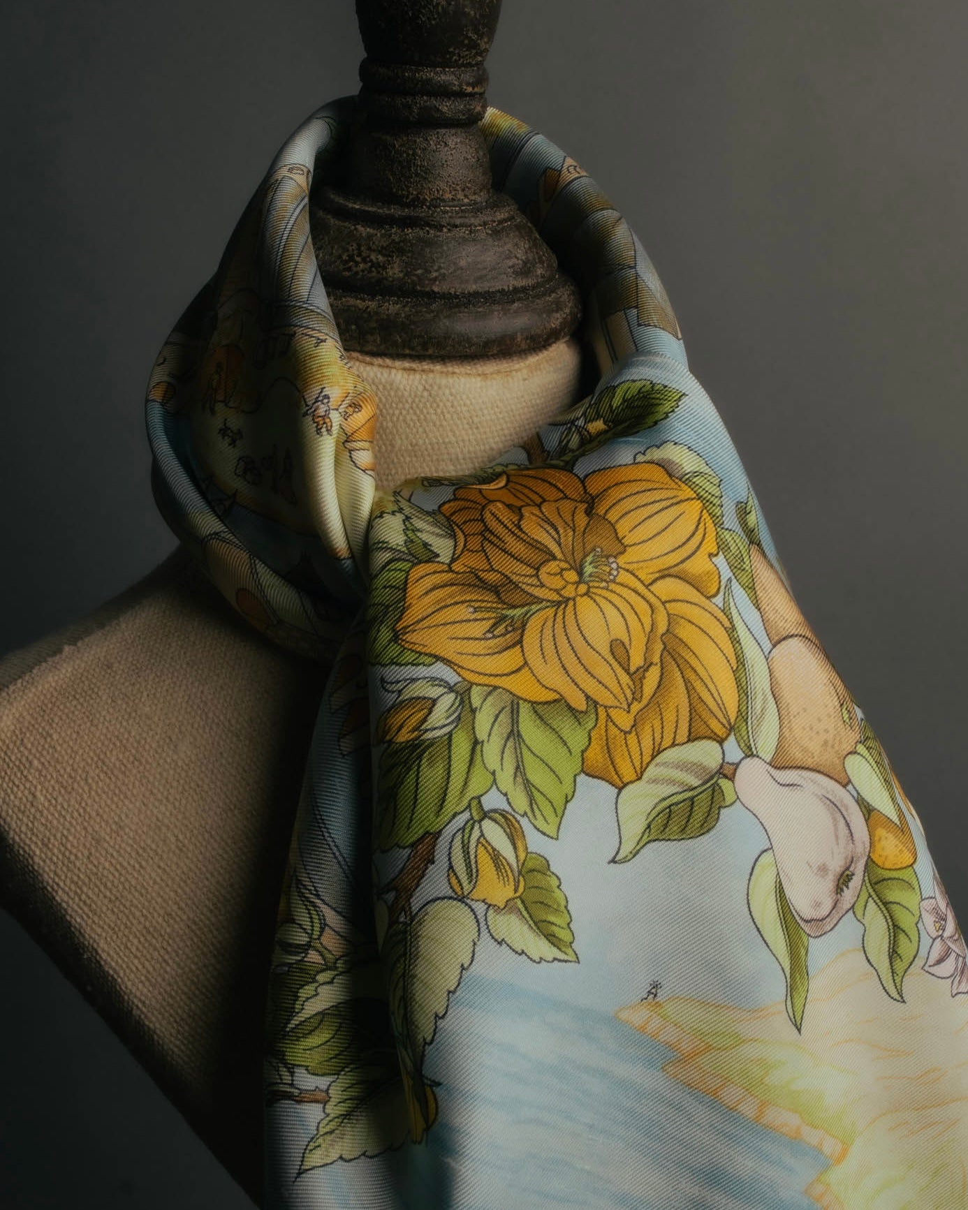 "HERMÈS" 00's Au pays de cocagne silk scarf