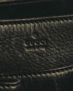 –SPECIAL– “GUCCI” 90’s-00’s Bamboo handle drawstring leather tote bag