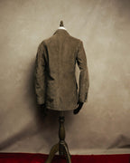 “GIORGIO ARMANI” 90’s-00’s Suede-effect multi-pocket tailored field jacket