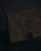 "LOEWE" Anagram-embossed suede bi-fold wallet